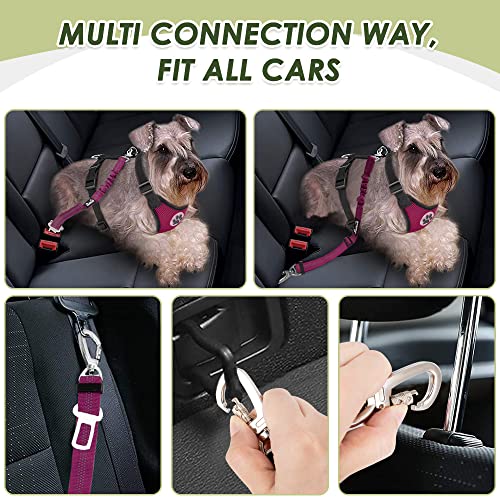 Dog Car Harness Seat Belt (X-Small / Rose)