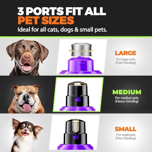 Whisper Quiet Dog Nail Grinder Safe & Stress (Purple)