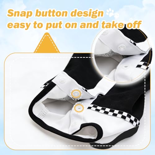 Dog Surgical Suit (Small / black and white)