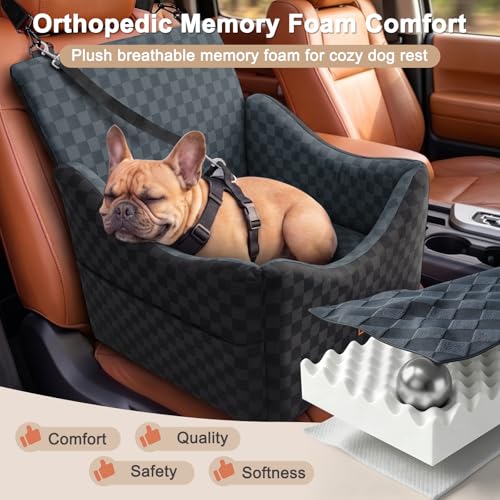 Elevated Dog Car Seat for Small (Medium / Dark Grey)