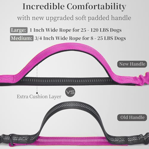 Hands Free Dog Leash with Zipper Pouch (Very Berry / Large)