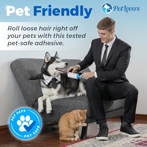 Extra Sticky Lint Roller Mega Value Set 900 Sheets for Pet Hair Removal and Clothes