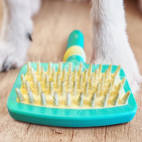 Deshedding Dog Bath Brush Scrubber for Short Haired Dogs