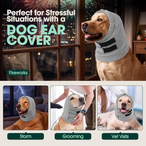 Dog Ear Muffs Noise Protection (Light Gray / Small)