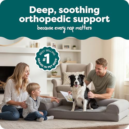 Orthopedic Dog Bed for Large (Large / Gray)