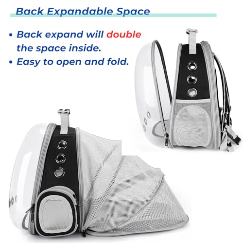 Cat Carrier Backpack (Back Expandable-Black)