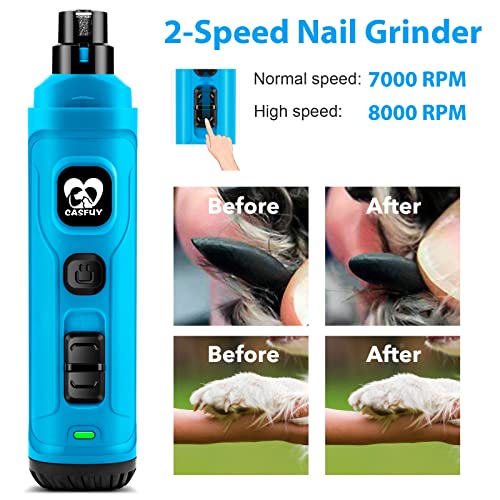 Dog Nail Grinder with 2 LED Light (D-Bright blue)