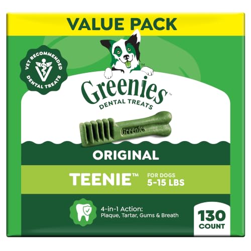 Teenie Original Natural Dental Dog Treats (130 Count (Pack of 1))