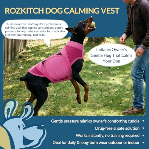 Anxiety Jacket for Dogs (Rose-Red / M(Chest:17.3"-25.2"))