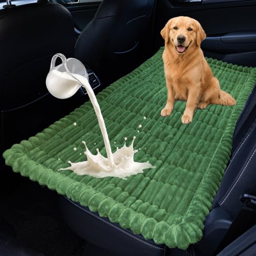 Dog Car Seat Waterproof Bed Cover Back Seat Dark Green 23.6”x51” (Dark Green / 23.6”x51”)