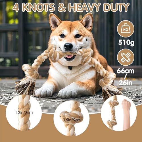 4 Knot Dog Rope Toy for Medium (26in)