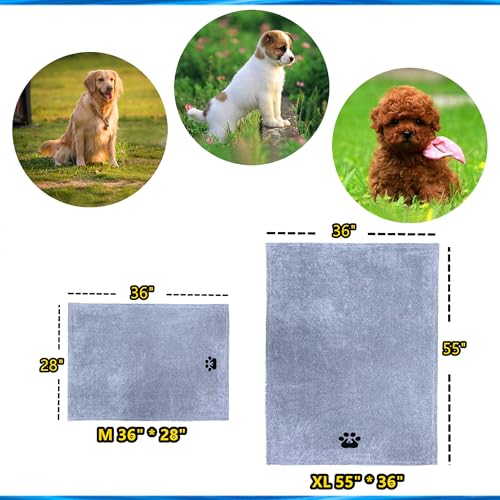 Extra Large Dog Towels for Drying Dogs (Brown / XL-55" * 36")