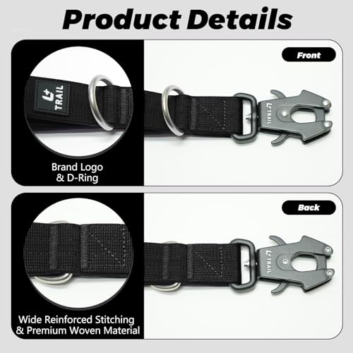 14 Inch Traffic Dog Leash with Padded Handle (Black)