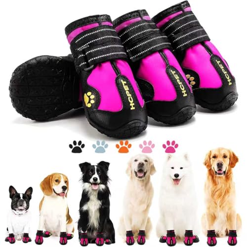 Dog Boots Dog Shoes for Large Dogs (Light Purple / Width 2.75 in)