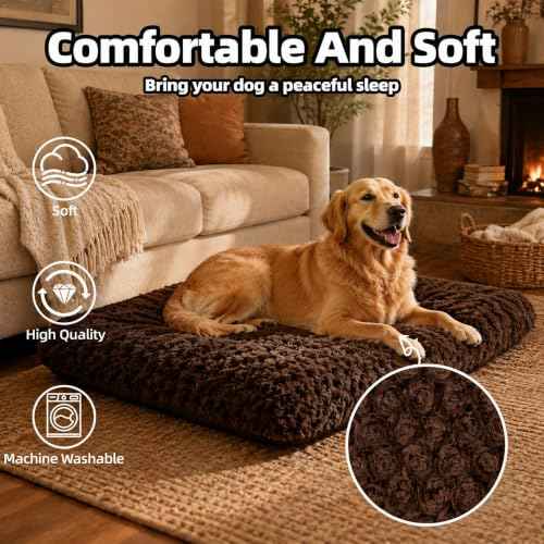 Dog Bed Large Size (Coffee / 35"L x 23"W x 4"Th)