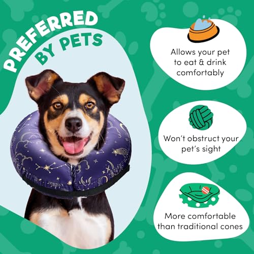 Inflatable Dog Cone Collar Alternative After Surgery Large (Constellation / Large [Neck:14"-18"])