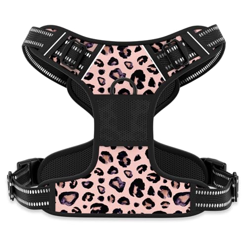 No Pull Dog Harness (Pink Leopard / Small)