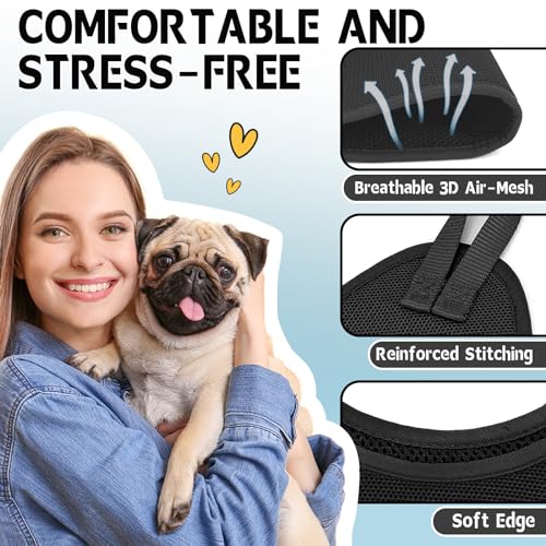 Dog Grooming Hammock for Nail Trimming (L（ Max 60 Lb：Leg space: 10.8"-21.0"） / Black)
