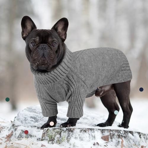 Small Dog Sweater (Light Grey / Large)