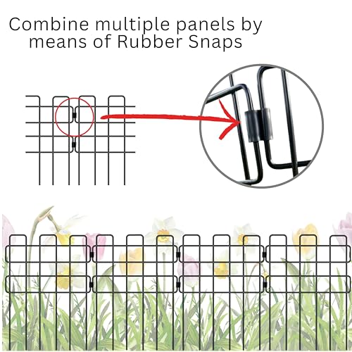 Garden Fence Animal Barrier (Black x 10)