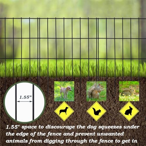 Black Animal Barrier Fence 16.5 in (16.5 in(H)x 10.4 ft(L) / Black)