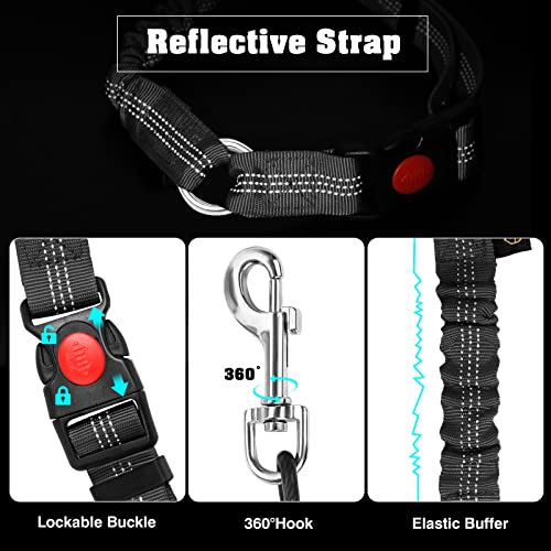 Dog Seat Belt for Car (2 Pack(Black))