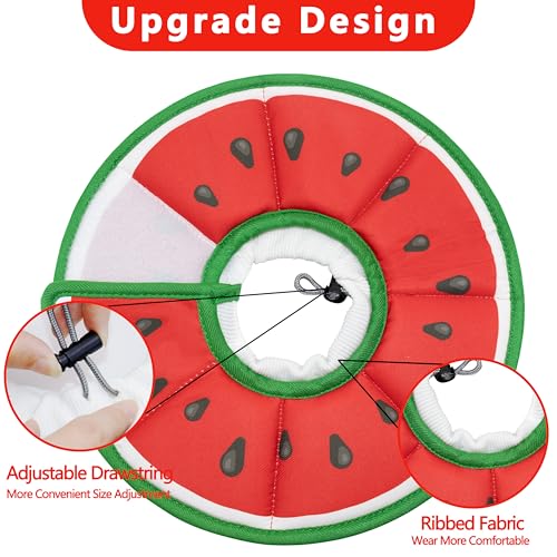Soft Adjustable Cat Cone Collar (Watermelon / Small)