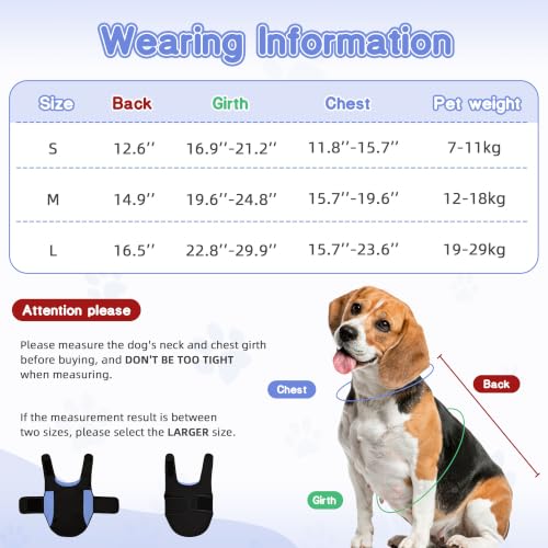 Dog Anxiety Relief Calming Vest Red (L)