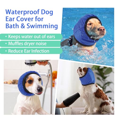 Dog Ear Cover Lightweight (Blue / Medium (Head: 11.8"–15.7"/30-40cm))