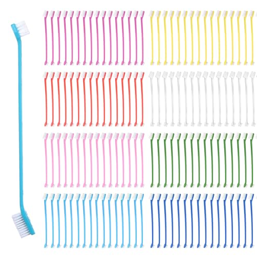 200Pcs Dog Toothbrushes (200pcs-8 Colors)