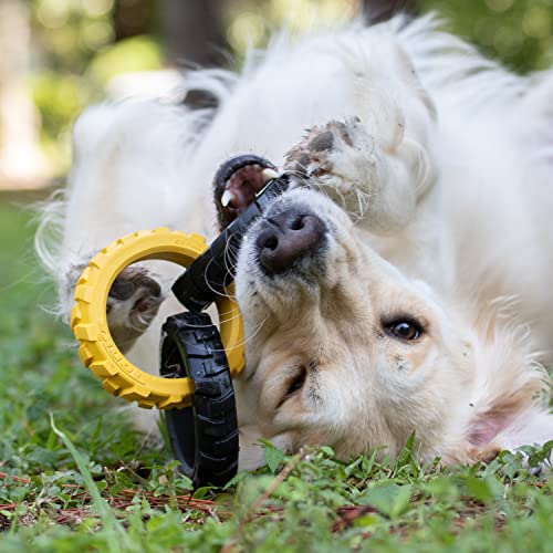 Rubber 3 Ring Tug Dog Toy (7.5 inches)
