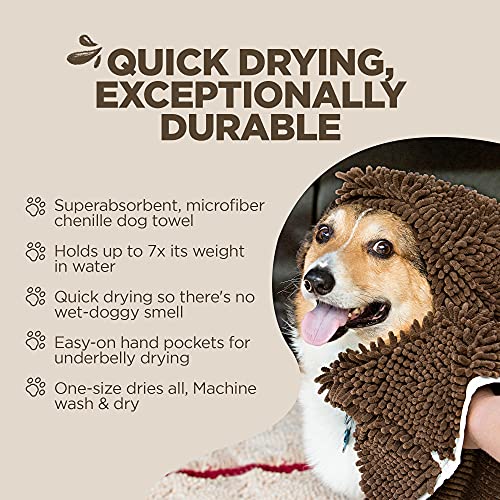 Soggy Doggy Super Shammy Absorbent Dog Towel (Dark Chocolate)