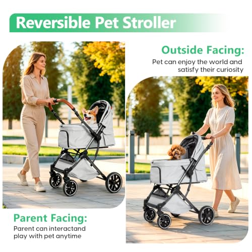 Pet Stroller for Small (Grey)