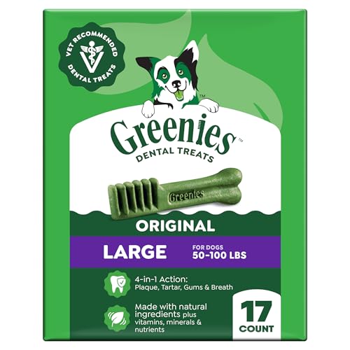 Large Natural Dental Dog Treats (17 Count (Pack of 1))