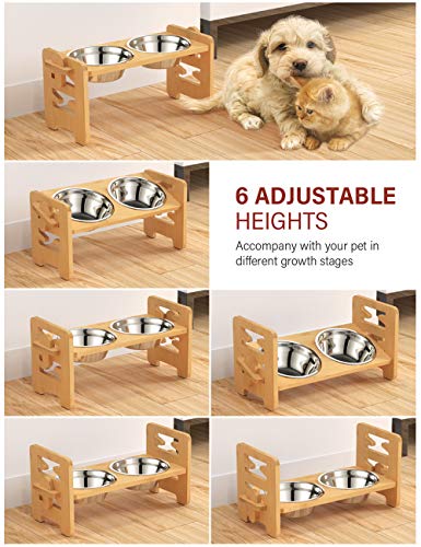 Elevated Dog Bowls (Bamboo / Small)