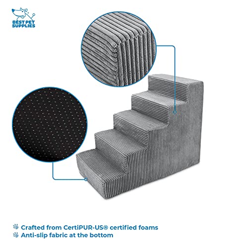Dog Stairs & Steps (Gray / H: 22.5 Inches)