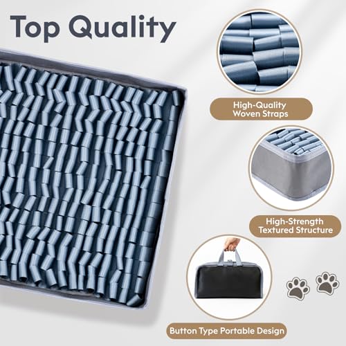Snuffle Mat for Dogs (Silver / 14" X 12"-Portable)