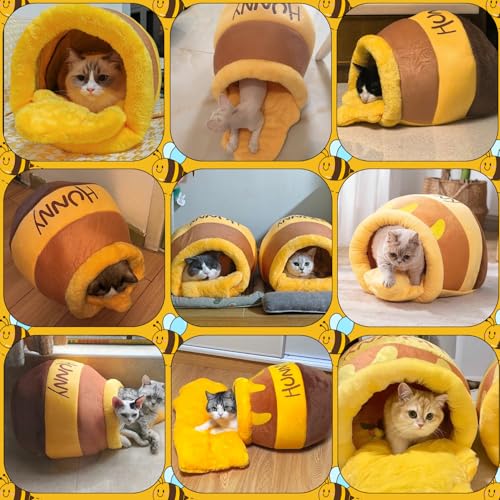 Honey Pot Cat Cave Bed (Brown)