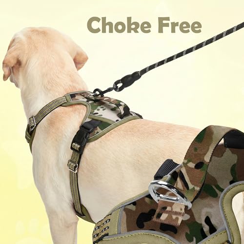 Dog Harness No Pull (Camo Green / Small)