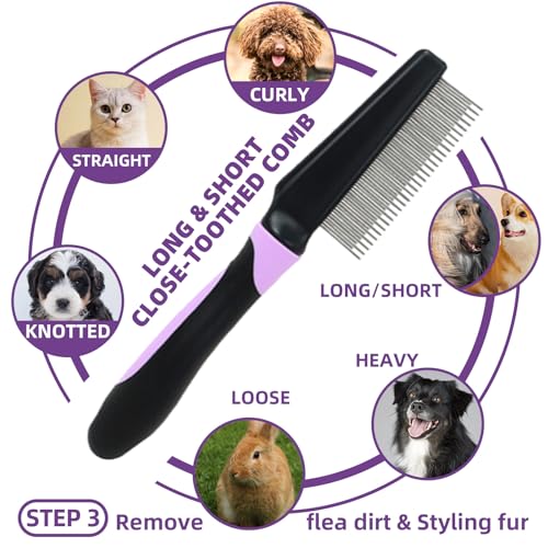 Dog Brush for Shedding (A-Purple)