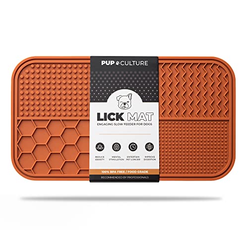 Dog Lick Mat for Dogs (1 Pack / Orange)