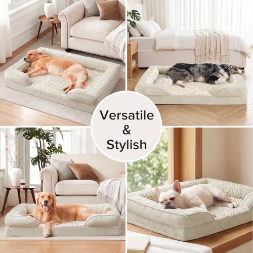 Orthopedic Extra Large Dog Bed (XXL (48"x 35"x 8") / Beige)
