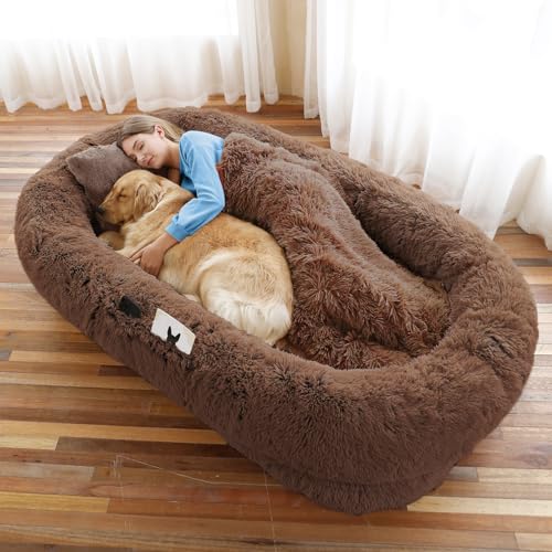 Human Dog Bed (71.0"L x 45.0"W x 12.0"Th / Coffee)