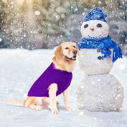 Dog Sweater for Medium Dogs (Purple / Medium)
