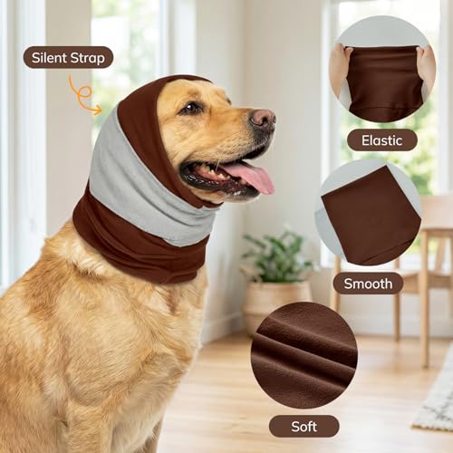 Dog Calming Hoodie for Anxiety Relief (Brown / S)