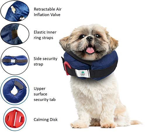 Calm Paws Protective Inflatable Collar Small w (Small)