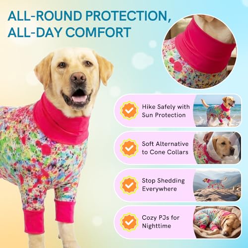 Dog Sun Shirt Breathable Mesh UPF 50+ UV Protection Summer Pet Apparel Quick Dry Lightweight Stretchy Soft Dogs Cooling Vest for Small Medium Large Dogs (Mixed Color / X-Large)