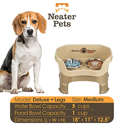 Neater Feeder Deluxe Mess (Medium + Slow Feed Bowl Combo / Cappuccino)