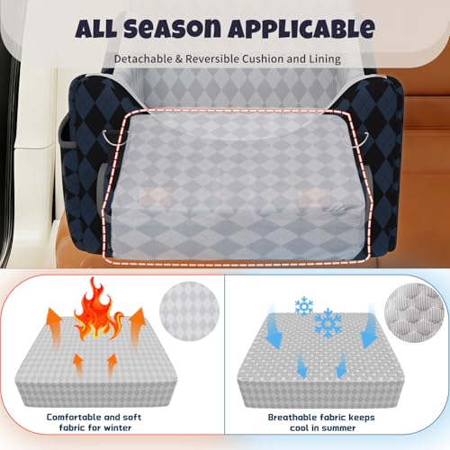 Dog Car Seat for Small (Dark Blue/Black / Medium)