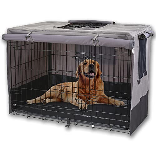 48" 600D Canvas Privacy Dog Crate Cover (49"L x 31"W x 33"H)